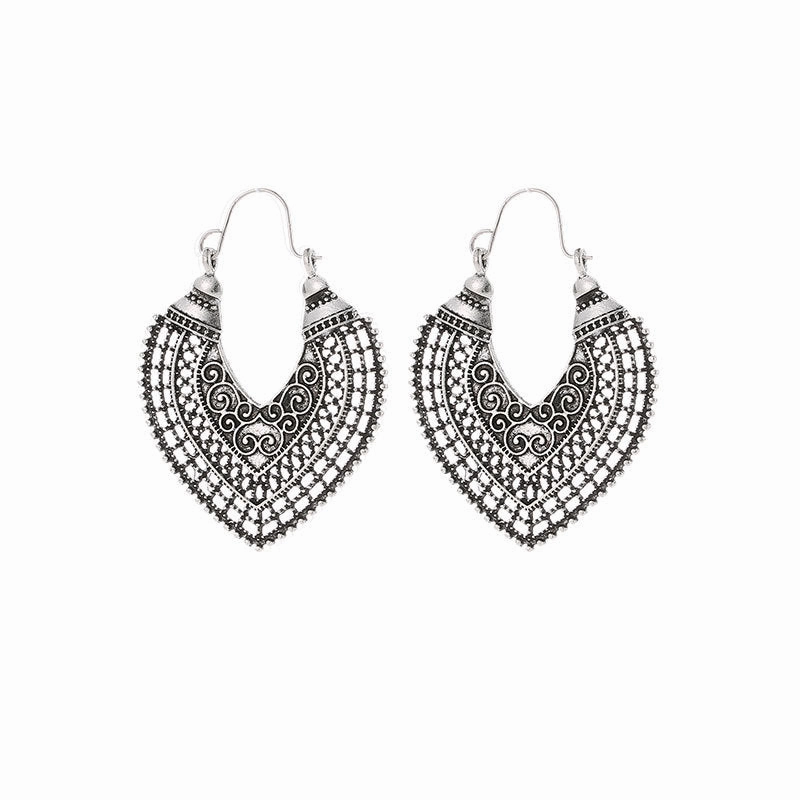 Wholesale Bohemian Heart Alloy Earrings