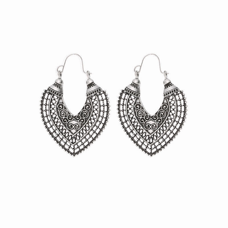 Wholesale Bohemian Heart Alloy Earrings