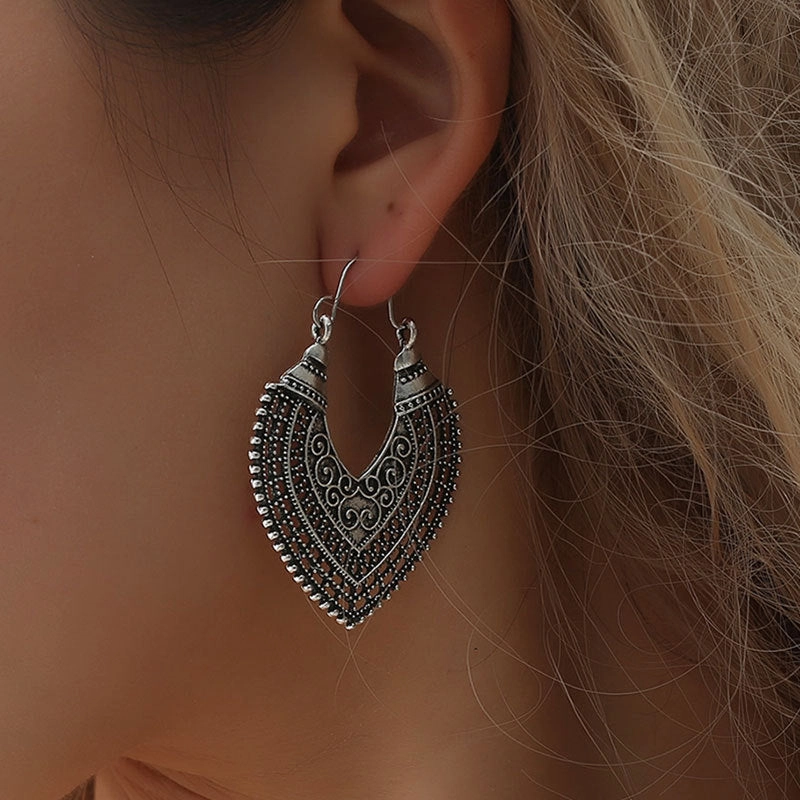 Wholesale Bohemian Heart Alloy Earrings