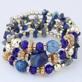 Wholesale Bohemian Kaurolite Crystal Alloy Bracelet