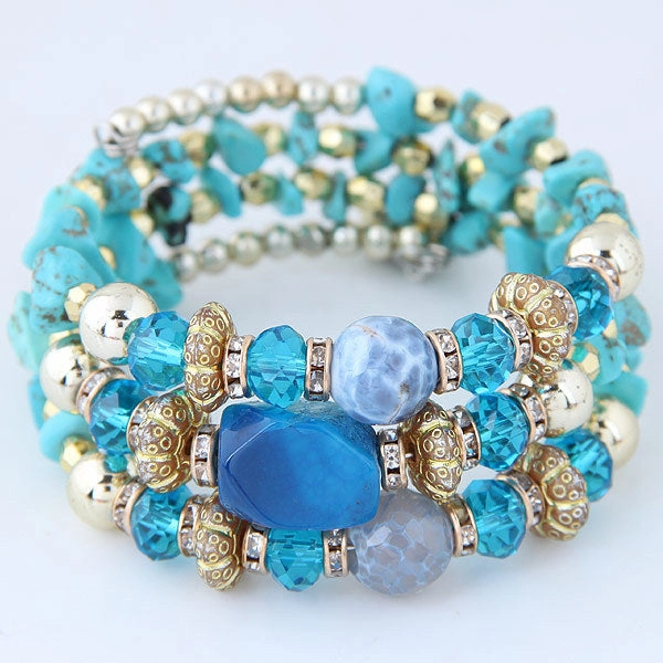 Wholesale Bohemian Kaurolite Crystal Alloy Bracelet