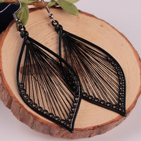 Wholesale Bohemian Leaf Alloy Earrings