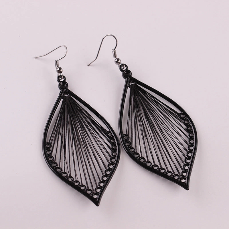 Wholesale Bohemian Leaf Alloy Earrings