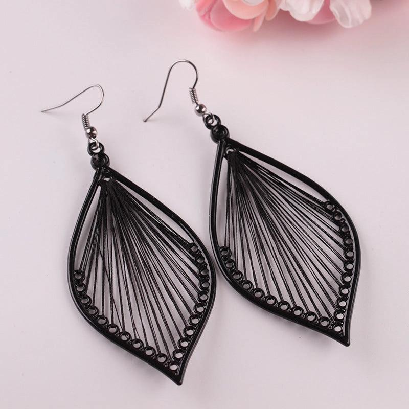 Wholesale Bohemian Leaf Alloy Earrings