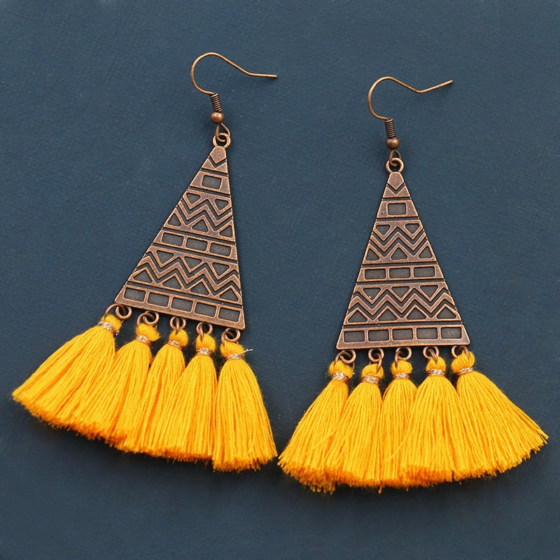 Wholesale Bohemian Long Vintage Tassel Earrings