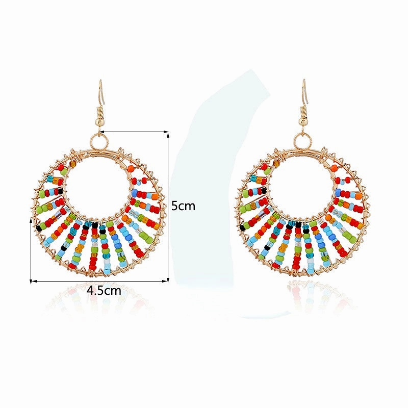 Wholesale Bohemian Metal Cutout Earrings