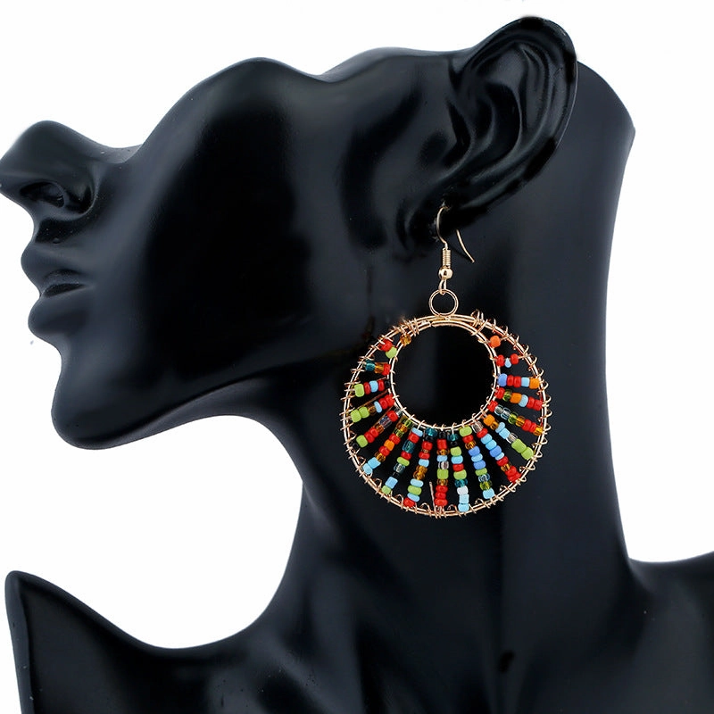 Wholesale Bohemian Metal Cutout Earrings