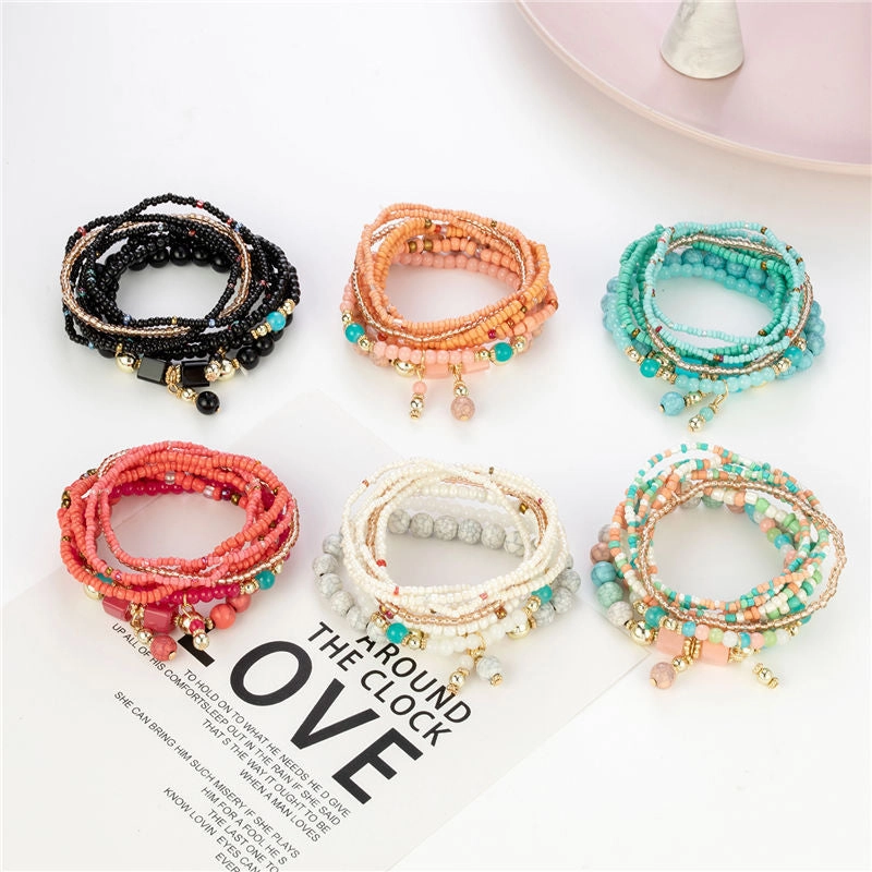 Wholesale Bohemian Multi-layer Creative Beaded Bracelet