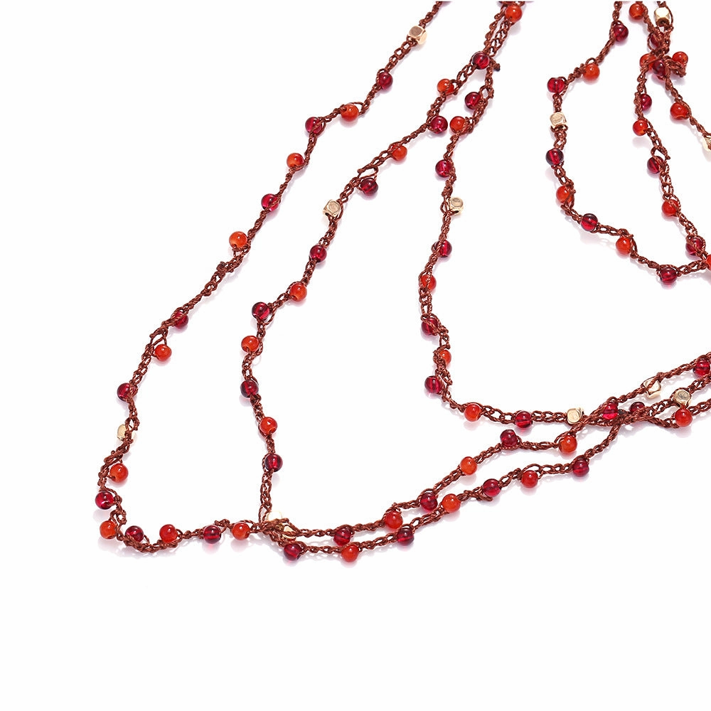 Wholesale Bohemian Multi-layered Handmade Beaded Necklace