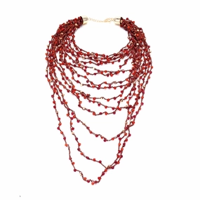 Wholesale Bohemian Multi-layered Handmade Beaded Necklace