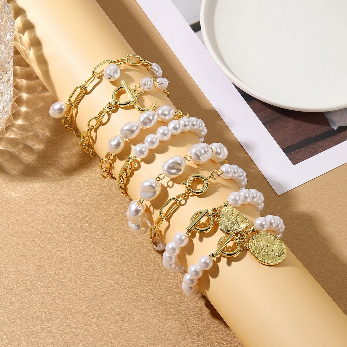 Wholesale Bohemian Pearl Alloy Bracelet