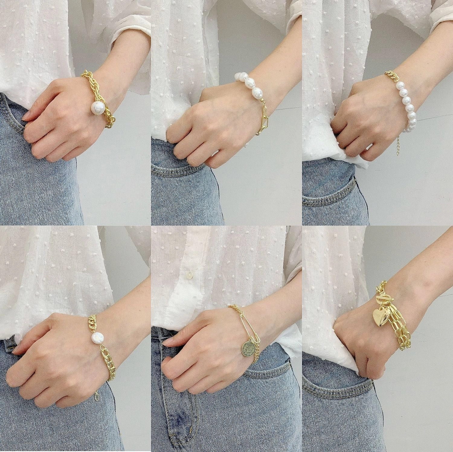 Wholesale Bohemian Pearl Alloy Bracelet