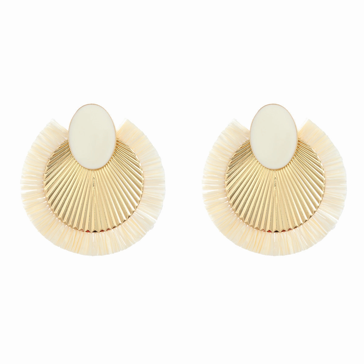 Wholesale Bohemian Raffia Alloy Earrings
