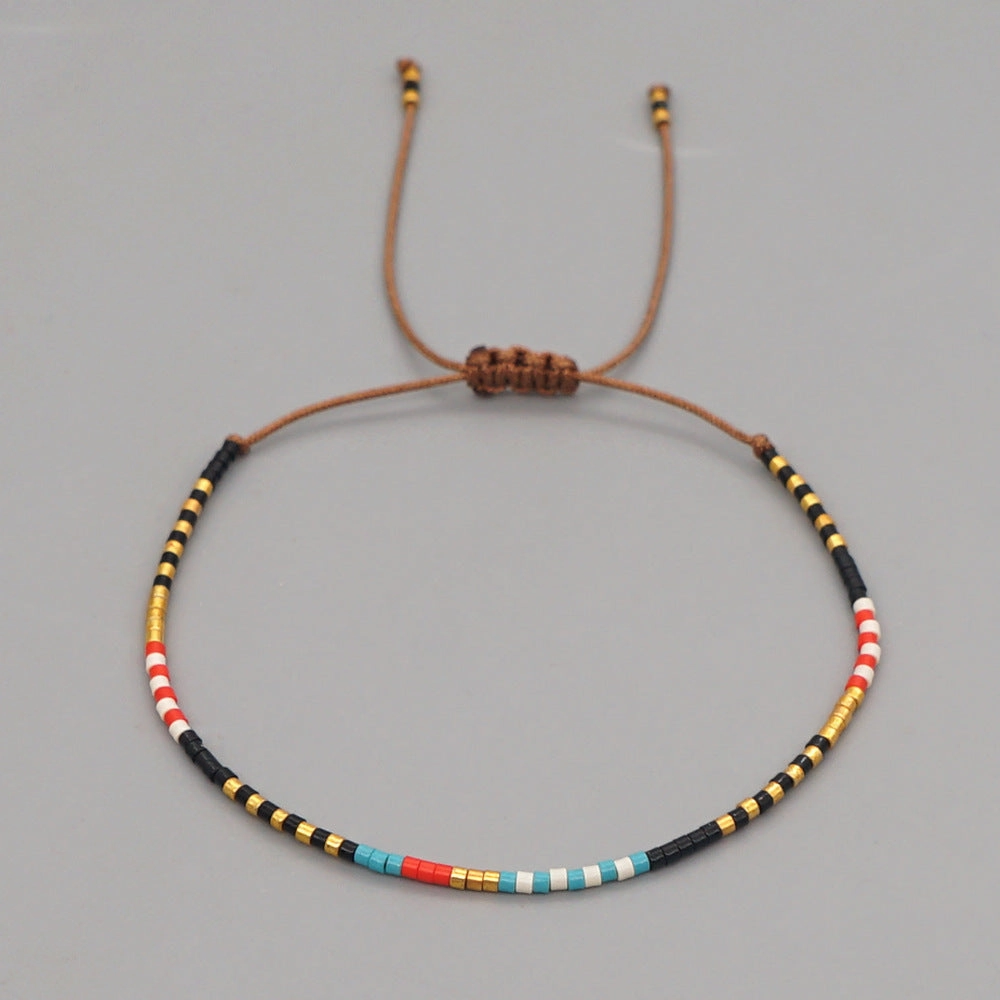 Wholesale Bohemian Rainbow Glass Bracelet