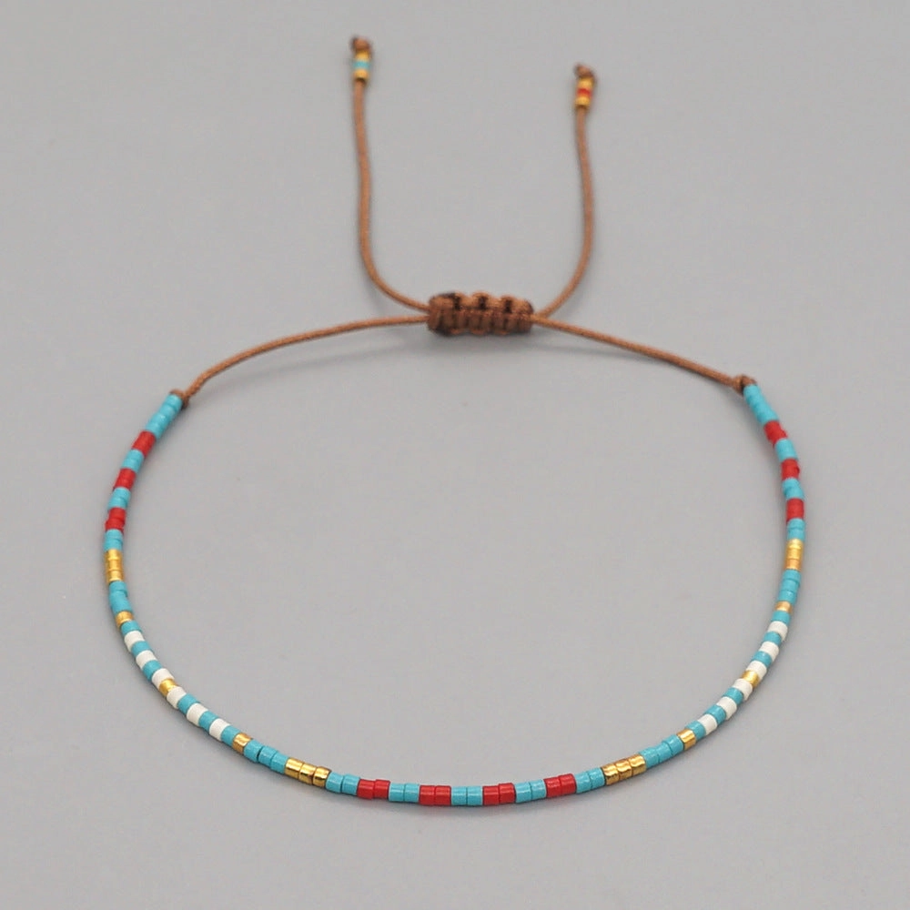 Wholesale Bohemian Rainbow Glass Bracelet
