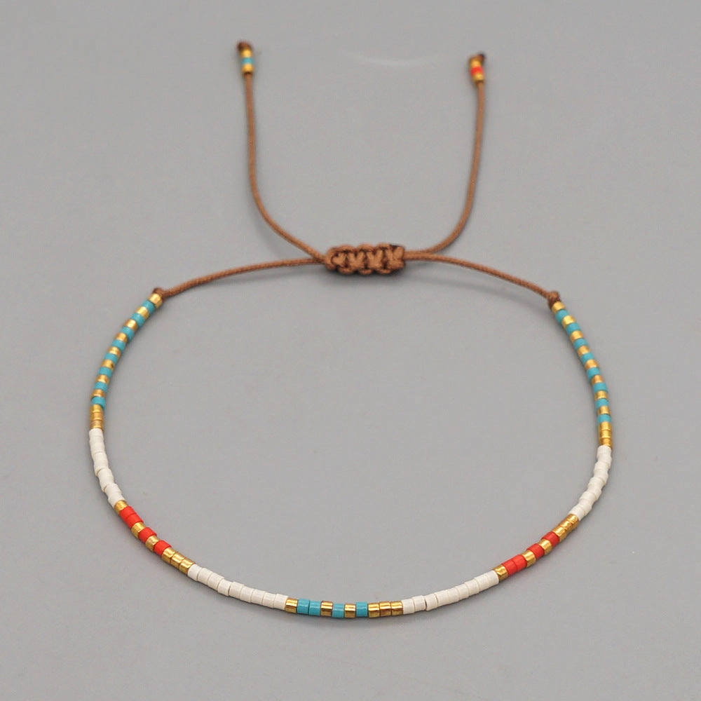 Wholesale Bohemian Rainbow Glass Bracelet