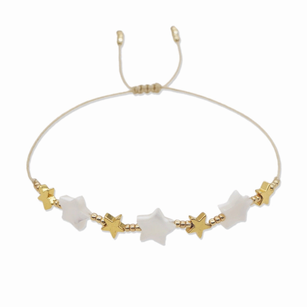 Wholesale Bohemian Seashell Daisy Glass Bracelet