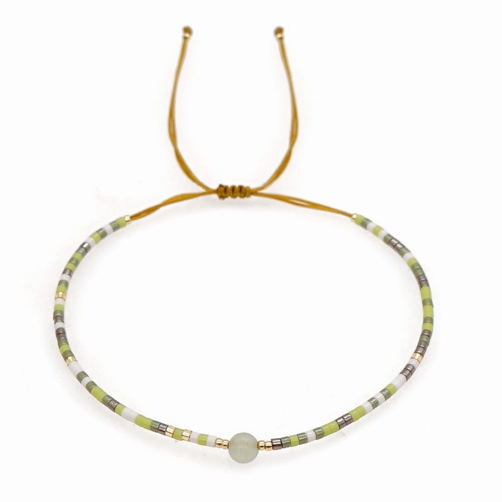 Wholesale Bohemian Semi Precious Stone Stained Glass Bracelet