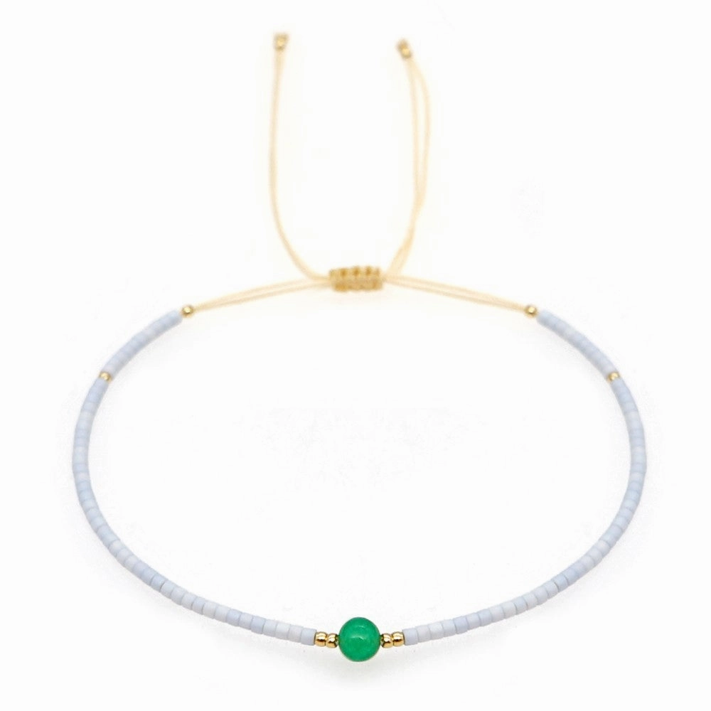Wholesale Bohemian Semi Precious Stone Stained Glass Bracelet