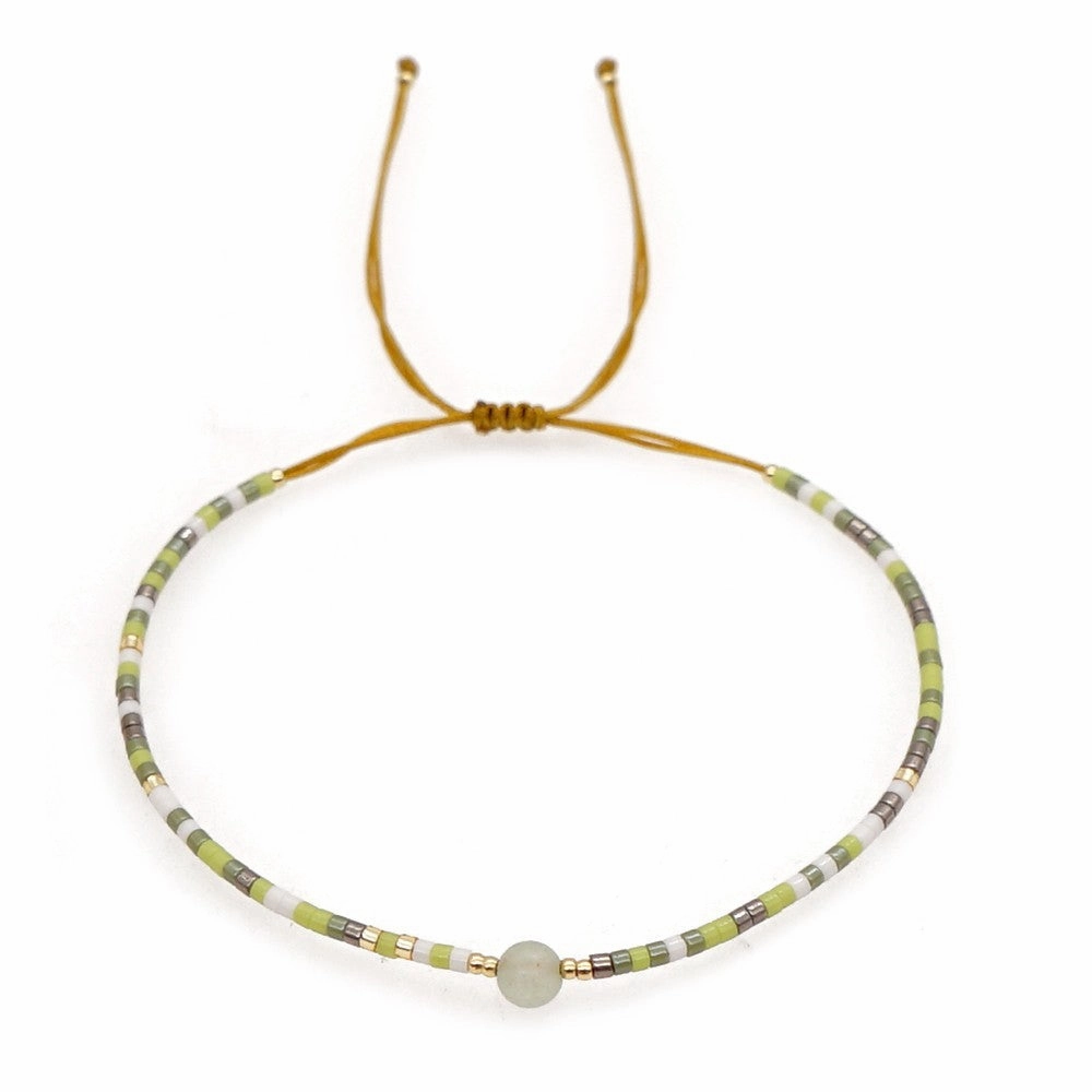 Wholesale Bohemian Semi Precious Stone Stained Glass Bracelet