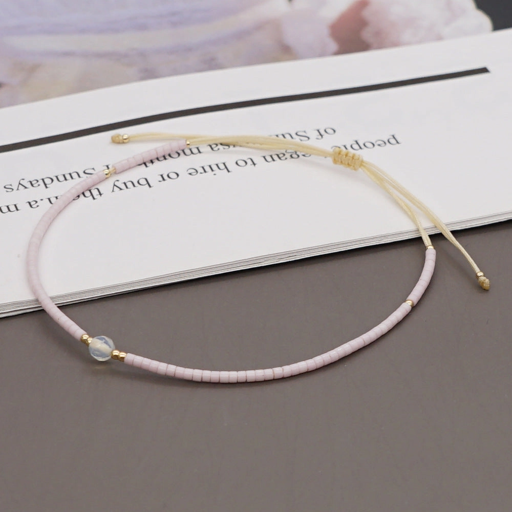 Wholesale Bohemian Semi Precious Stone Stained Glass Bracelet