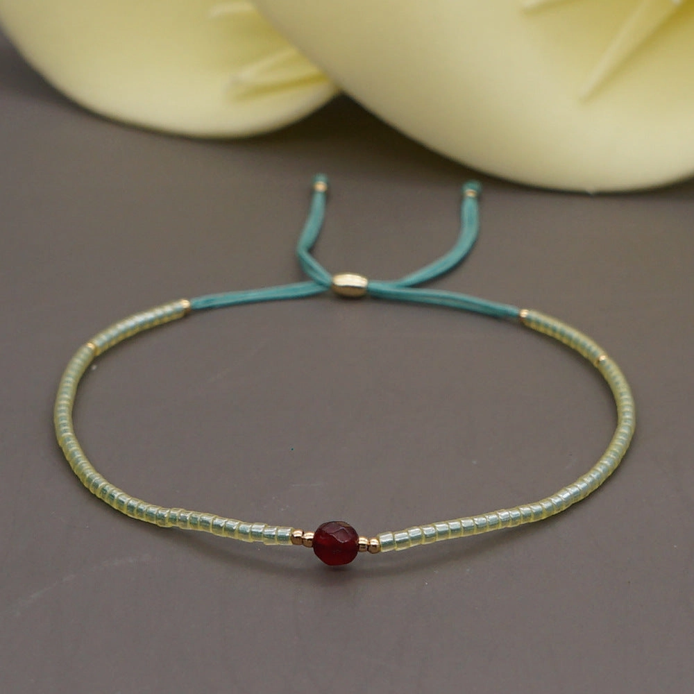Wholesale Bohemian Semi Precious Stone Stained Glass Bracelet