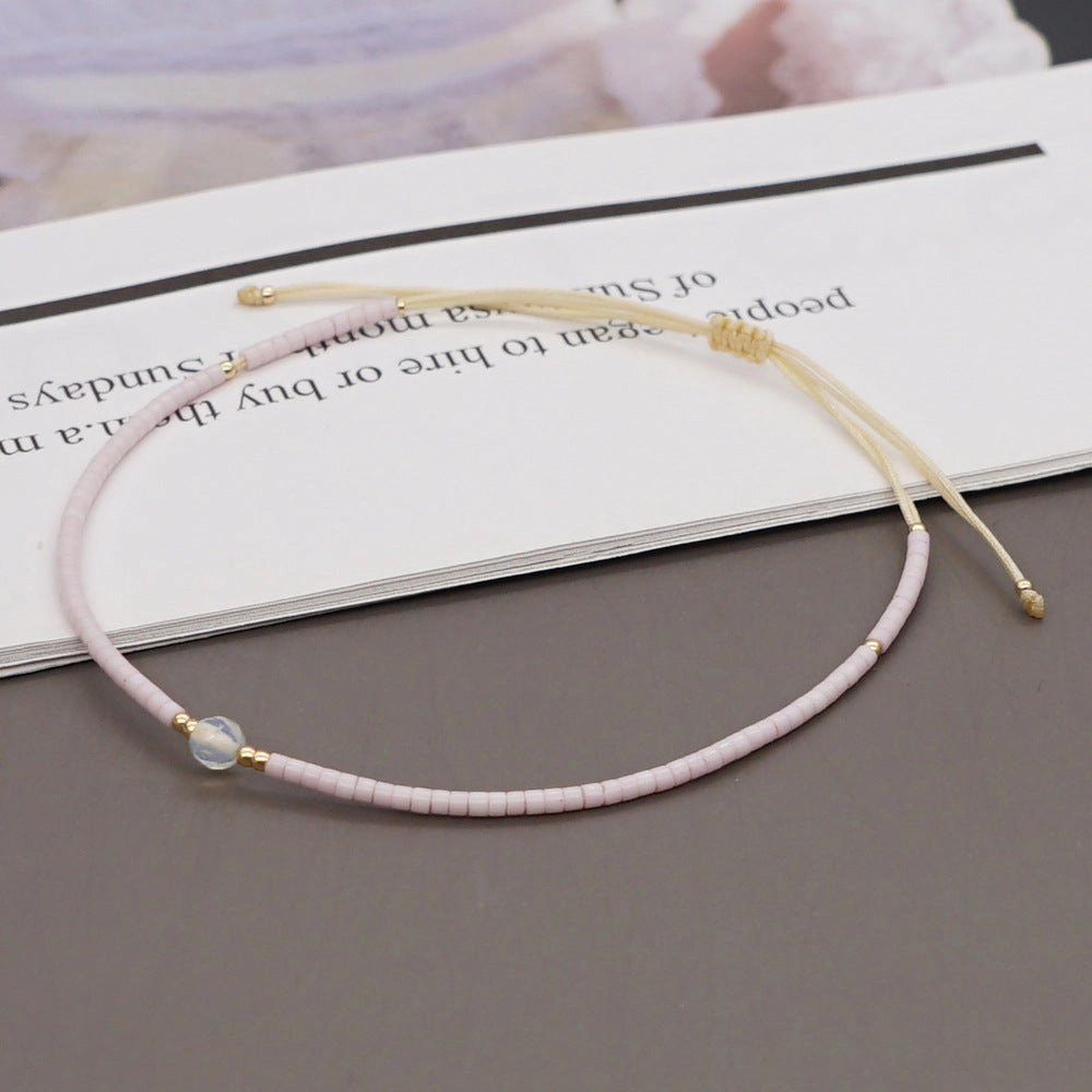 Wholesale Bohemian Semi Precious Stone Stained Glass Bracelet