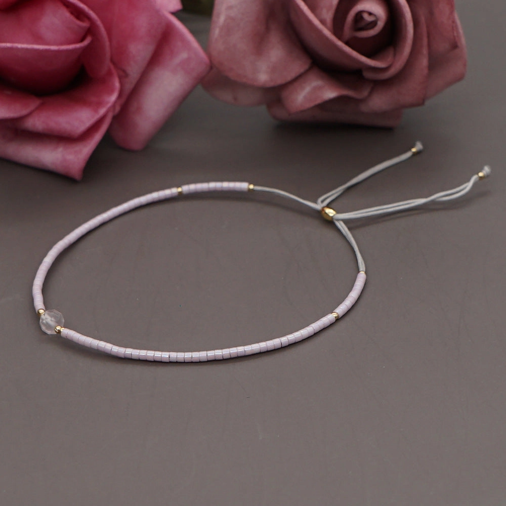 Wholesale Bohemian Semi Precious Stone Stained Glass Bracelet