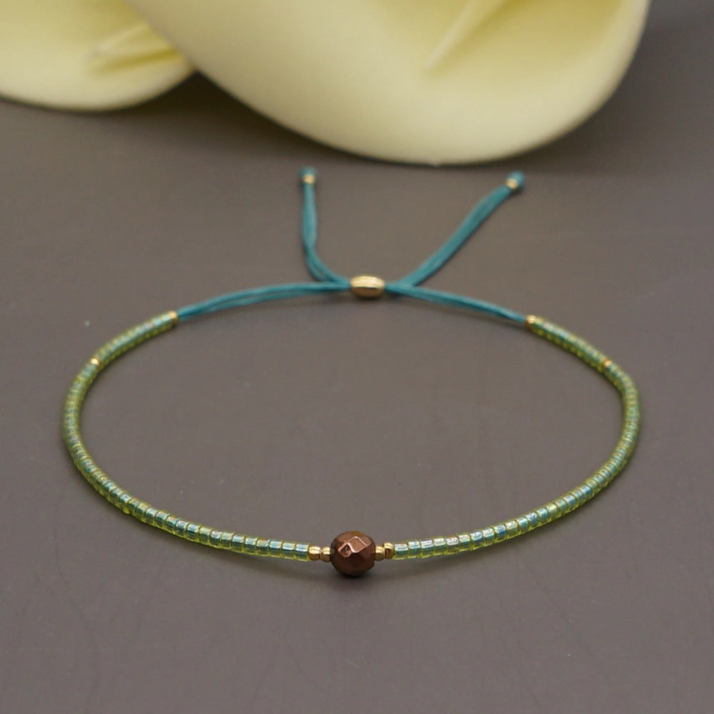 Wholesale Bohemian Semi Precious Stone Stained Glass Bracelet