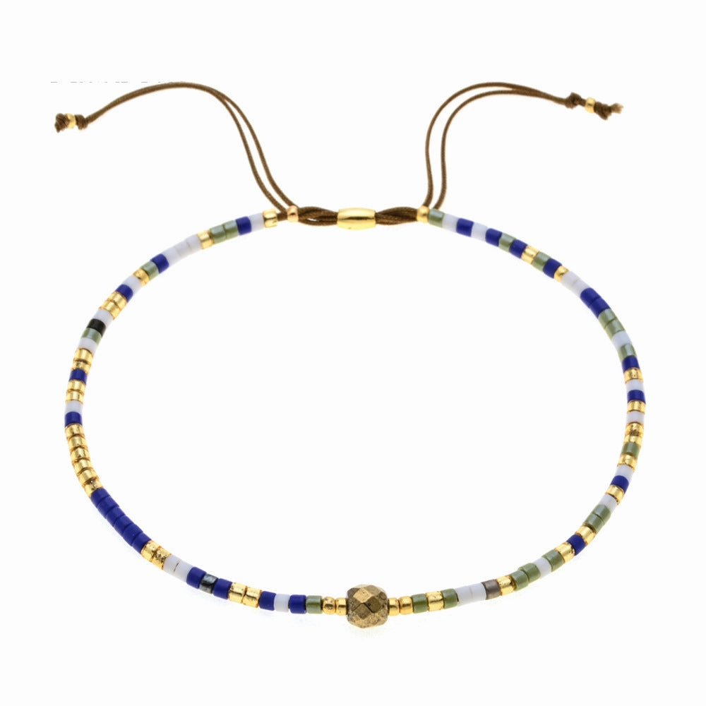 Wholesale Bohemian Semi Precious Stone Stained Glass Bracelet