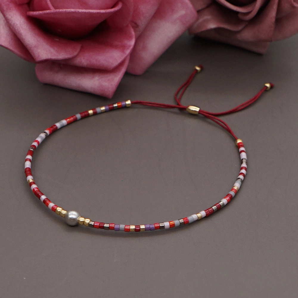 Wholesale Bohemian Semi Precious Stone Stained Glass Bracelet