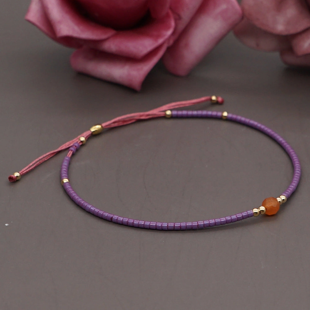 Wholesale Bohemian Semi Precious Stone Stained Glass Bracelet