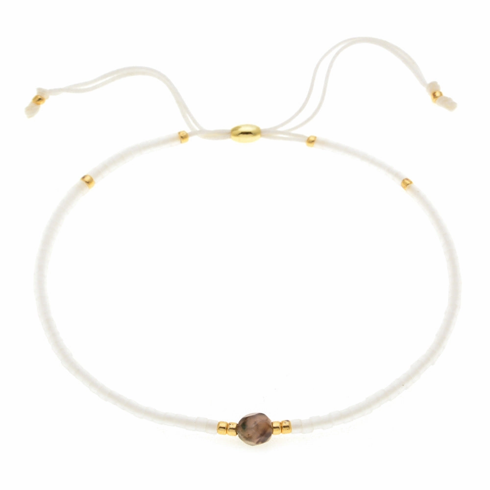 Wholesale Bohemian Semi Precious Stone Stained Glass Bracelet