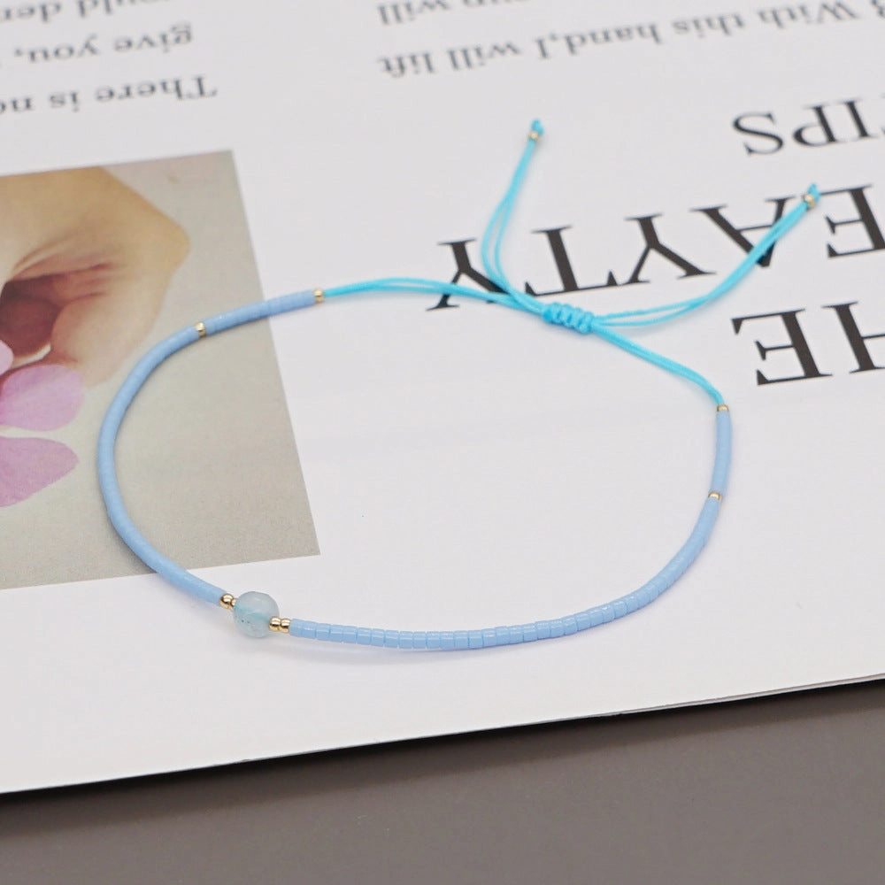 Wholesale Bohemian Semi Precious Stone Stained Glass Bracelet