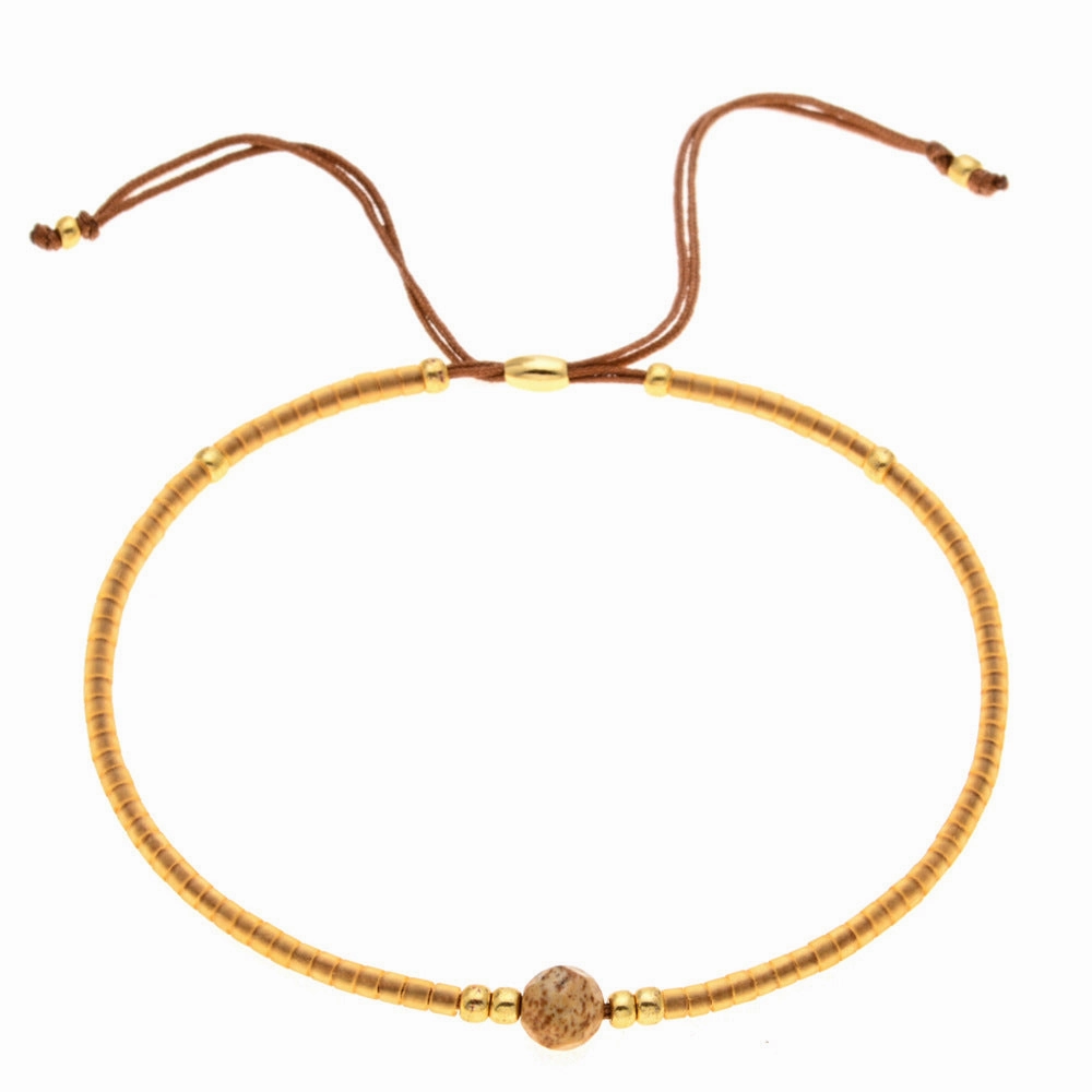 Wholesale Bohemian Semi Precious Stone Stained Glass Bracelet