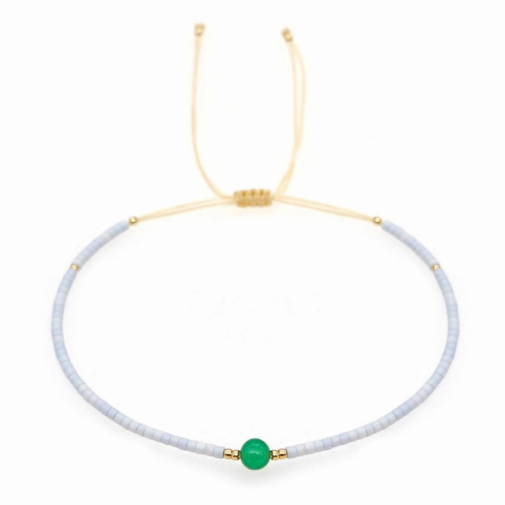 Wholesale Bohemian Semi Precious Stone Stained Glass Bracelet