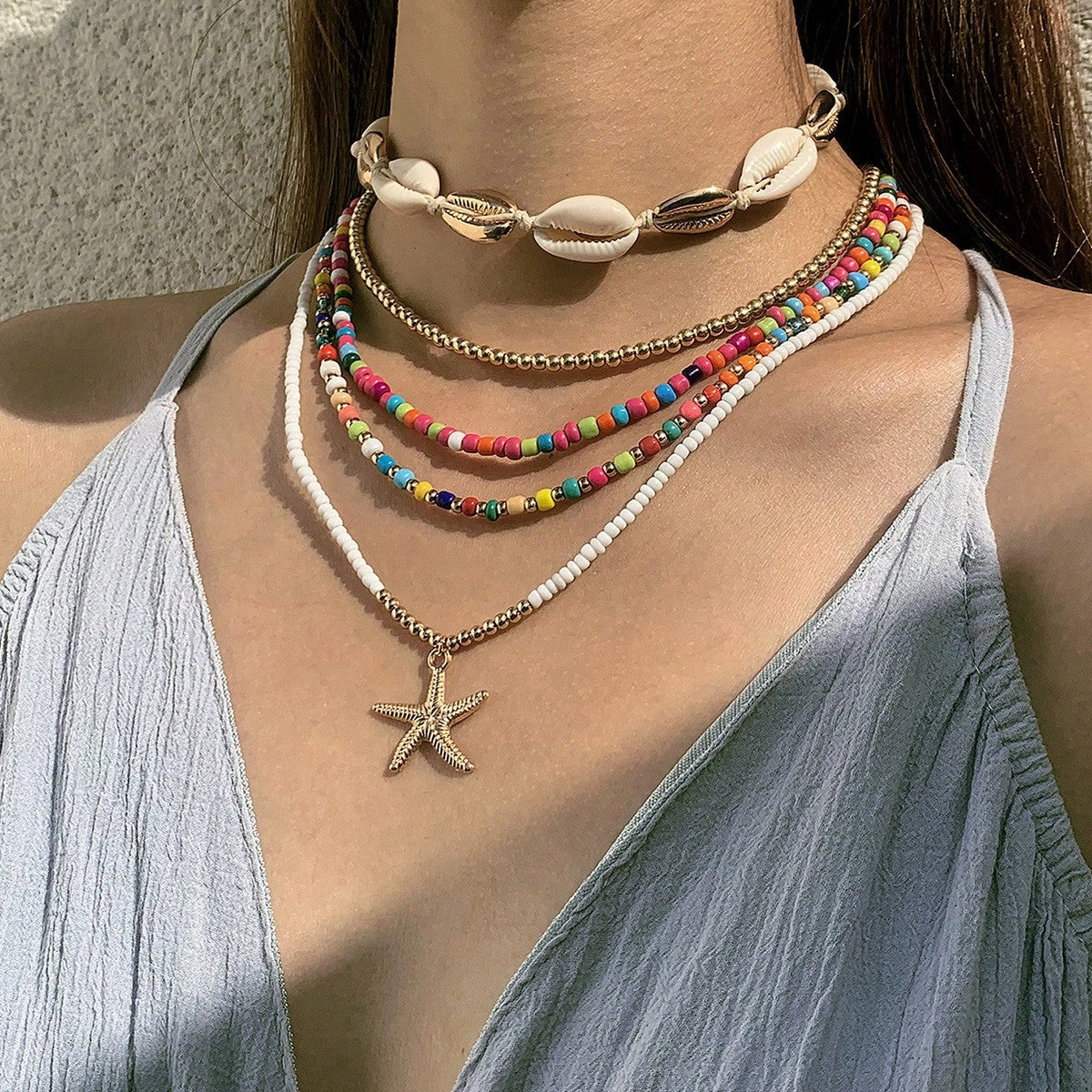 Wholesale Bohemian Shell Beaded Woven Bracelets