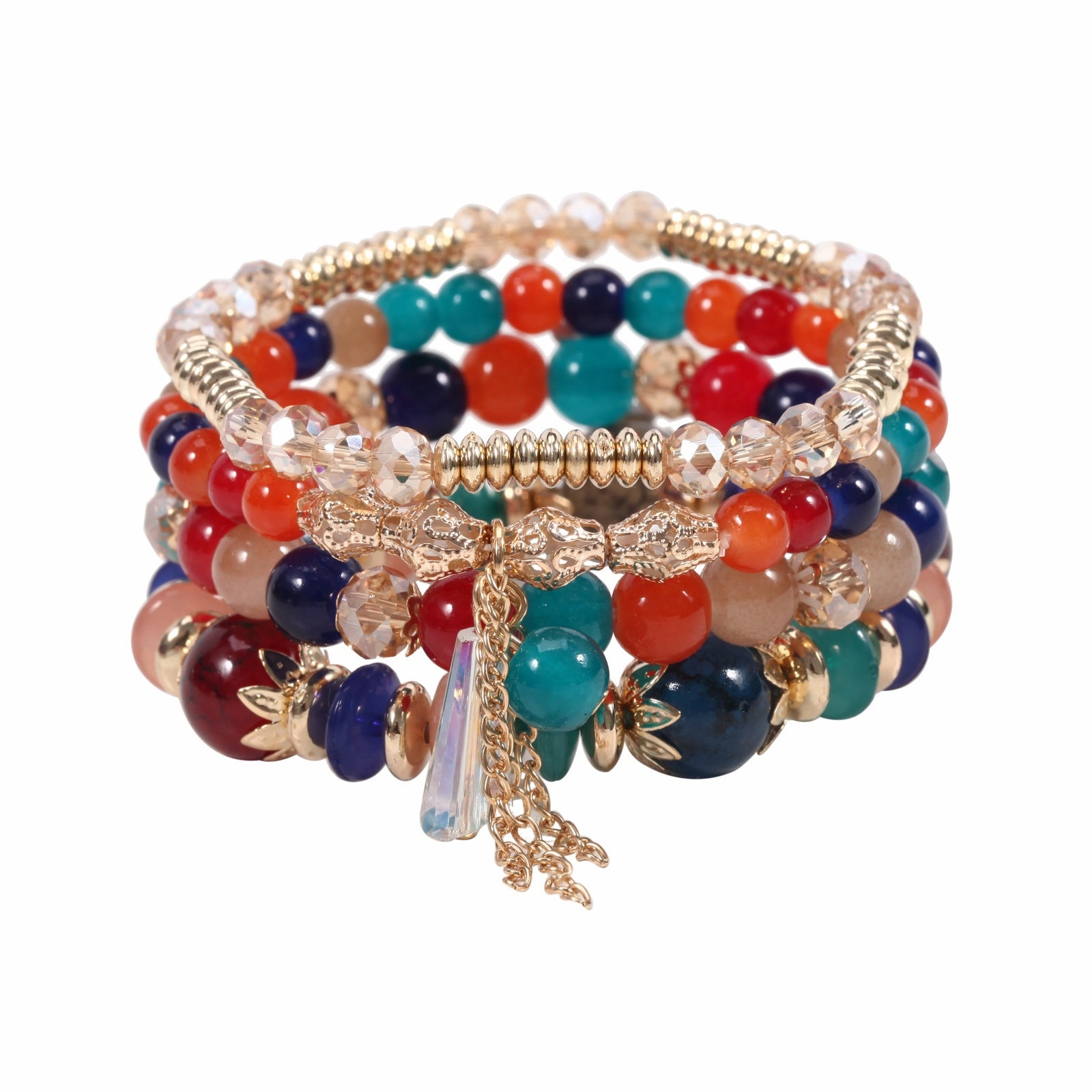 Wholesale Bohemian Stained Glass Bracelets Set of Four