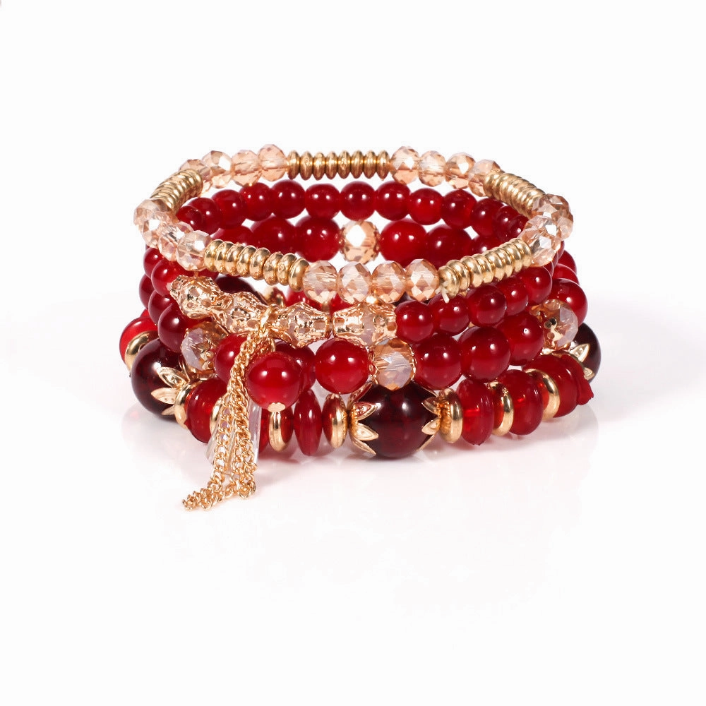 Wholesale Bohemian Stained Glass Bracelets Set of Four