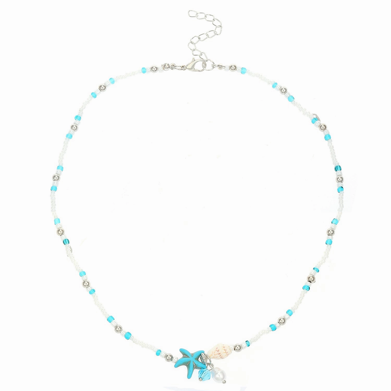 Wholesale Bohemian Starfish Creative Conch Beaded Shell Clavicle Chain