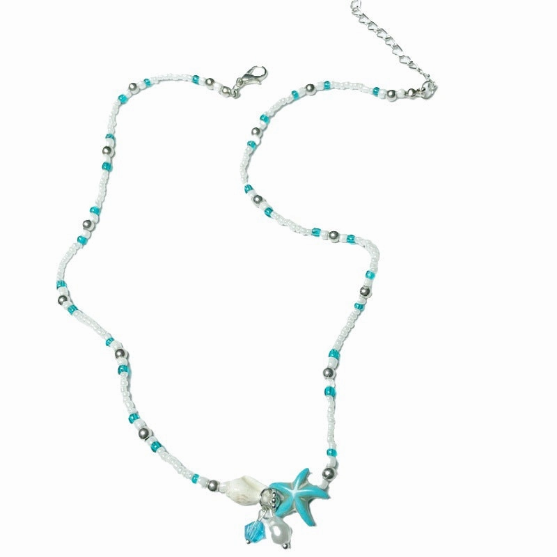 Wholesale Bohemian Starfish Creative Conch Beaded Shell Clavicle Chain