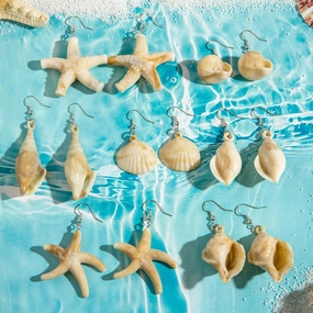 Wholesale Bohemian Starfish Shell Acrylic Earrings