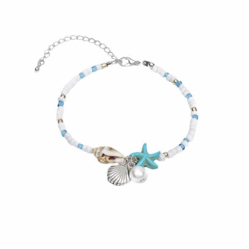 Wholesale Bohemian starfish shell conch rice bead bracelet summer