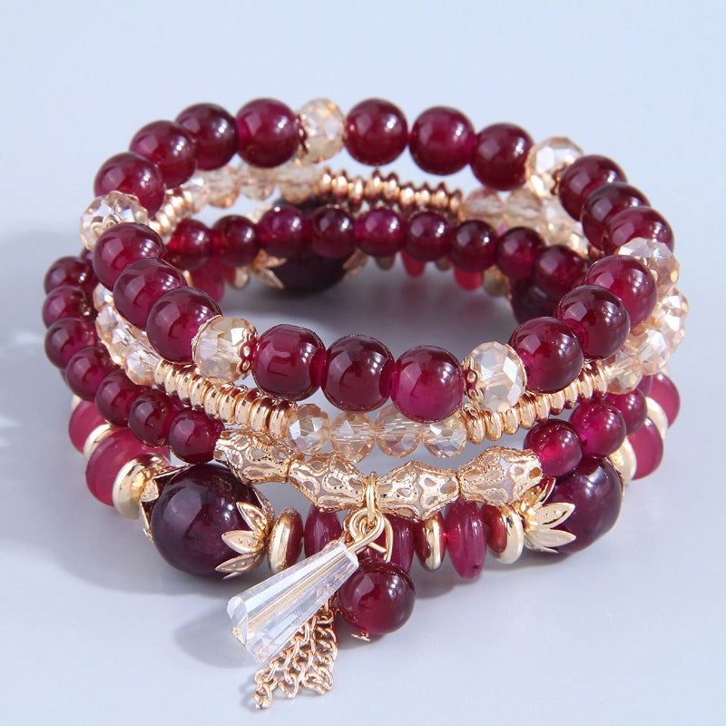 Wholesale Bohemian Tassel Braided Alloy Bracelet