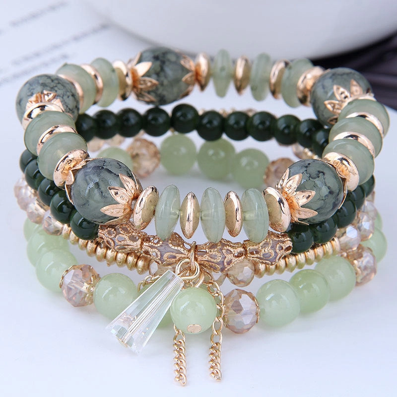 Wholesale Bohemian Tassel Braided Alloy Bracelet