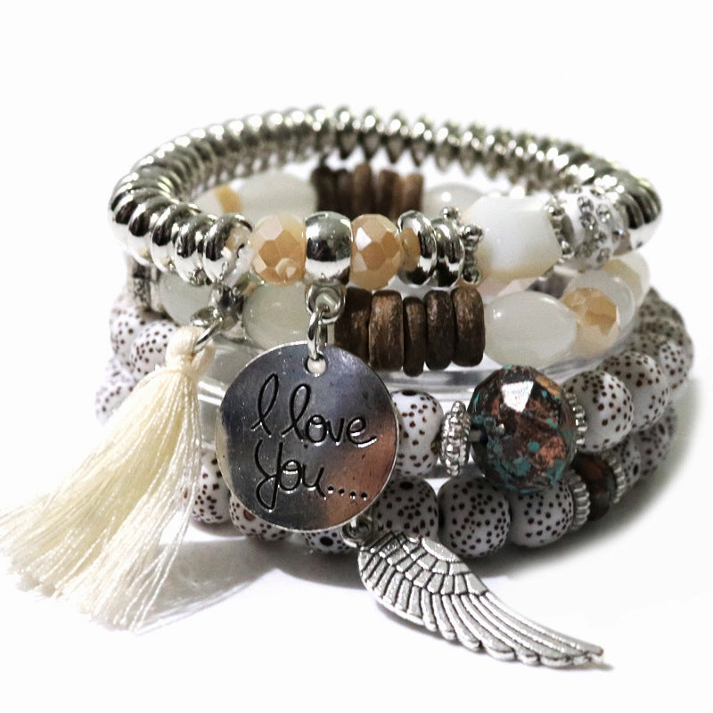 Wholesale Bohemian Tassel Multilayer Beaded Bracelet