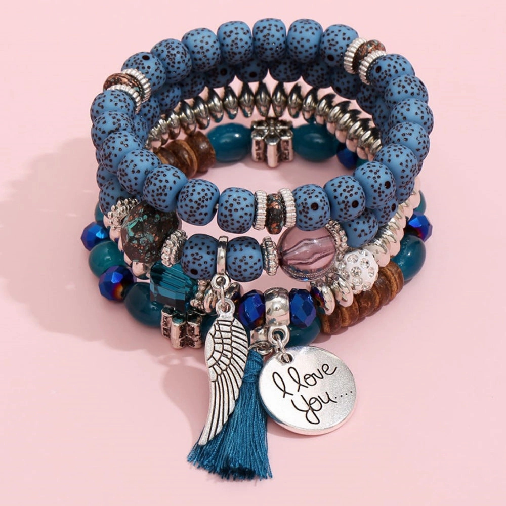 Wholesale Bohemian Turquoise Beaded Bracelet Set of 4