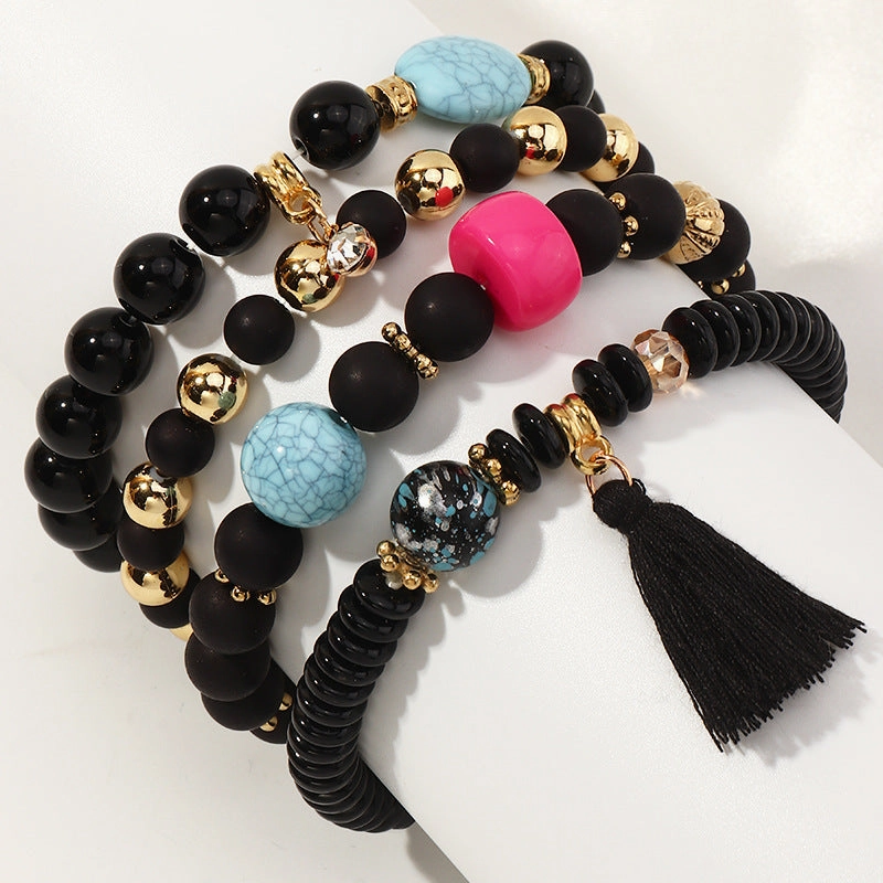 Wholesale Bohemian Turquoise Tassel Alloy Necklace