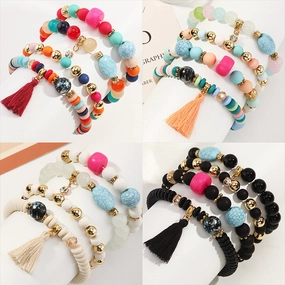 Wholesale Bohemian Turquoise Tassel Alloy Necklace