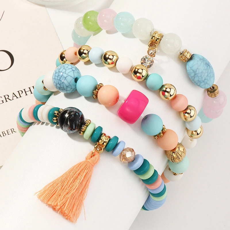 Wholesale Bohemian Turquoise Tassel Alloy Necklace